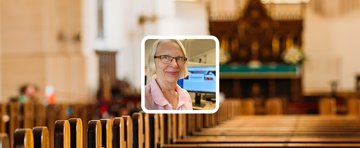 Anna Mattsson, kommunikationsansvarig på Svenska kyrkan på Orust